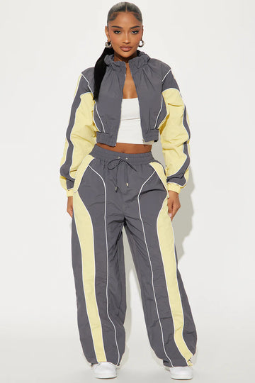 New Era Colorblock Windbreaker Jacket - Charcoal/combo