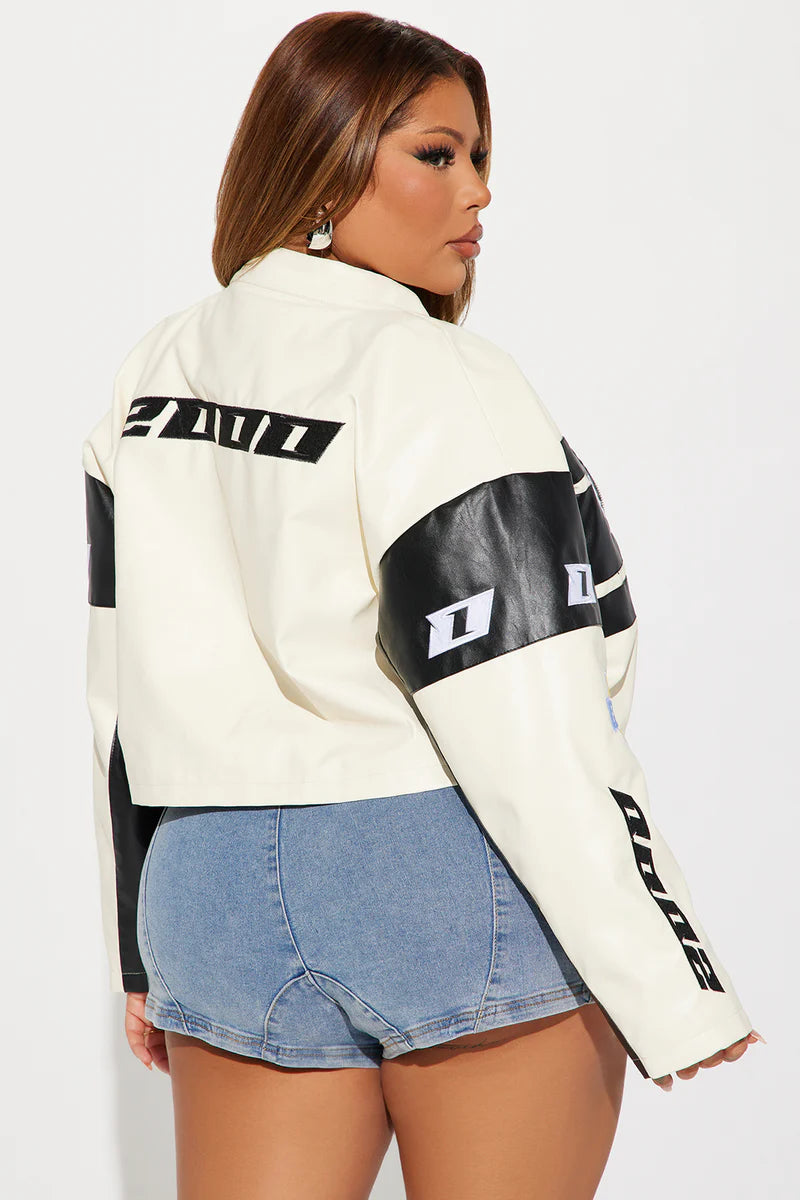 Monaco Cropped Jacket - Ivory/combo