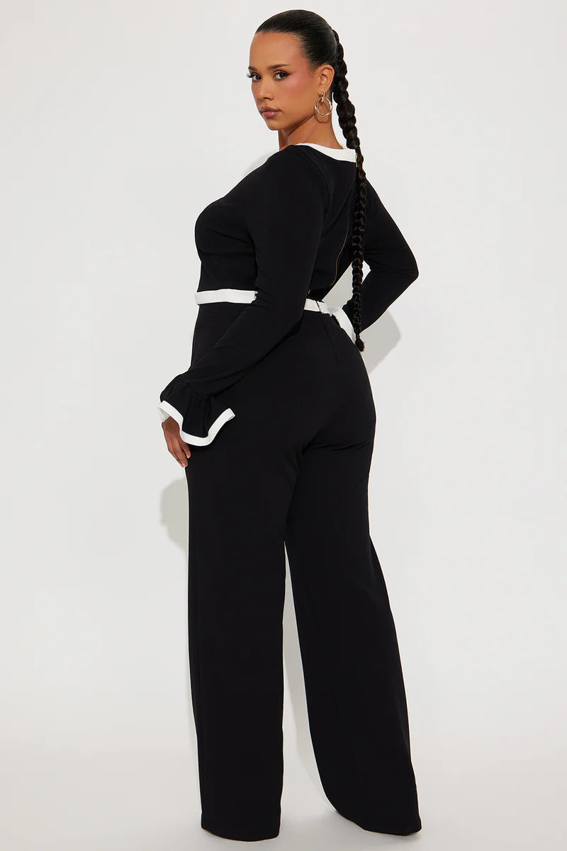 Fancy Seeing You Pant Set - Black