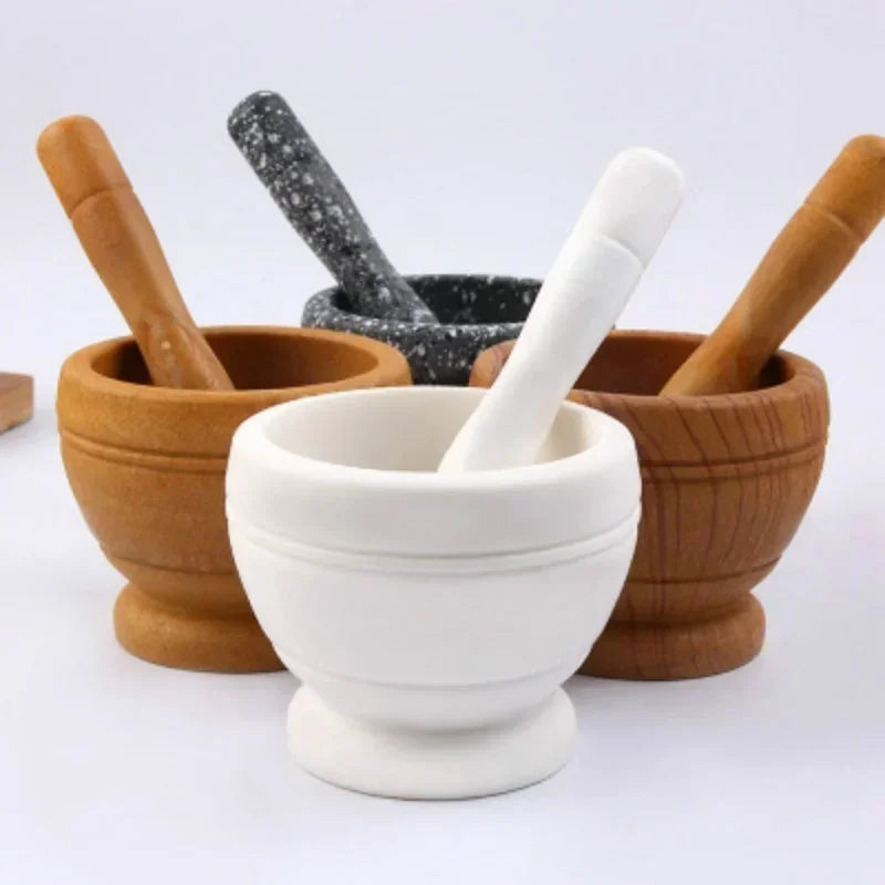 Kitchen Mortar and Pestle – Resin Spice Grinding Bowl