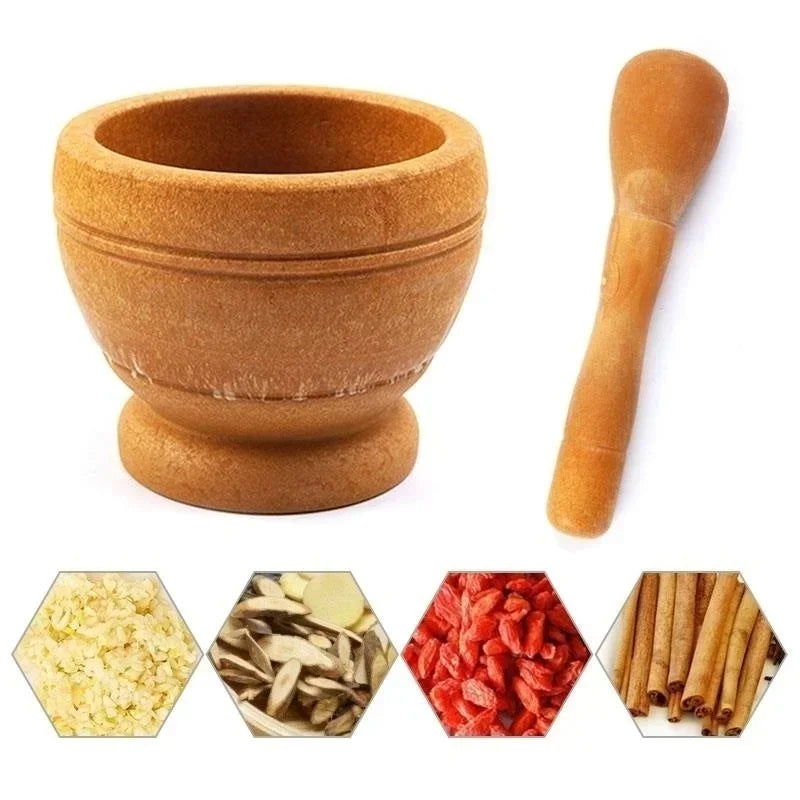 Kitchen Mortar and Pestle – Resin Spice Grinding Bowl