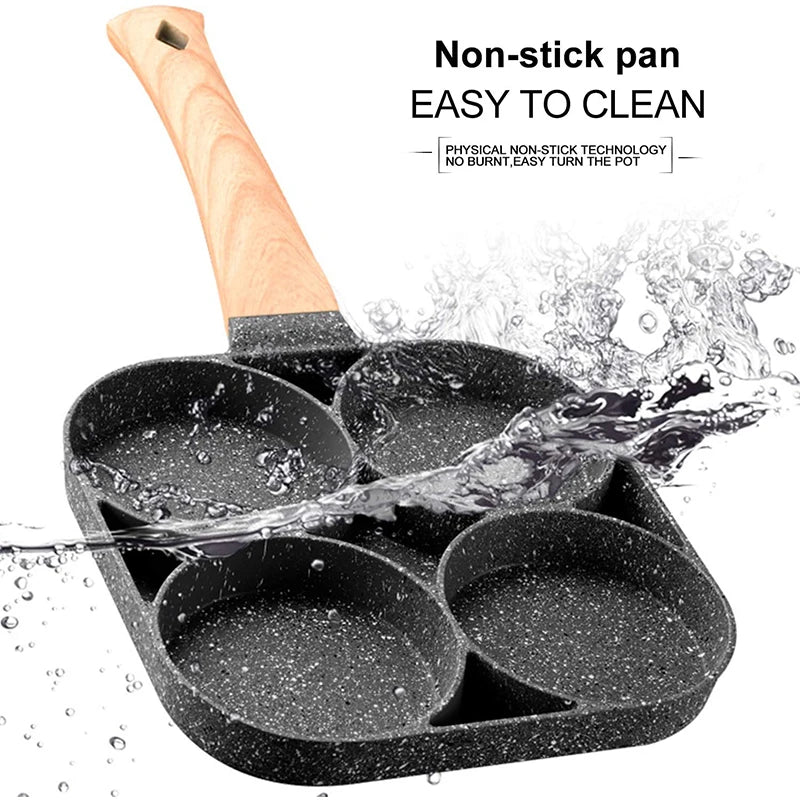 LMETJMA Egg Frying Pan – 4 Cup Nonstick Pancake & Egg Pan
