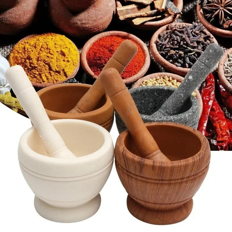 Kitchen Mortar and Pestle – Resin Spice Grinding Bowl
