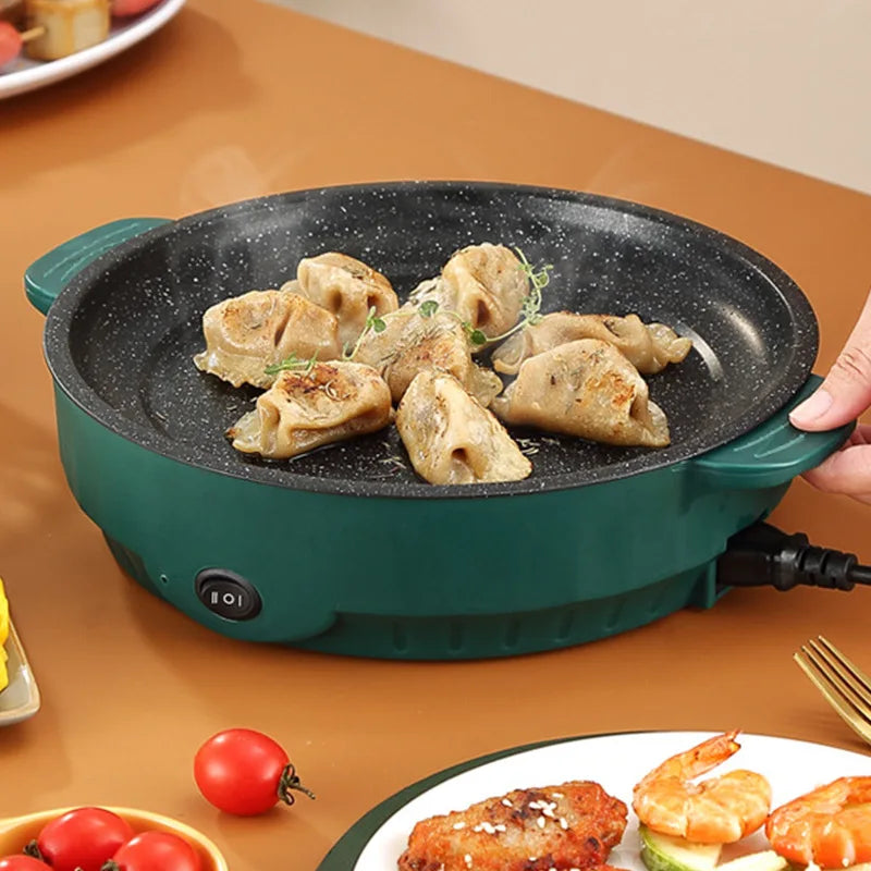 Nonstick Electric Frying Pan – MultiCooker 220V for BBQ & Steak