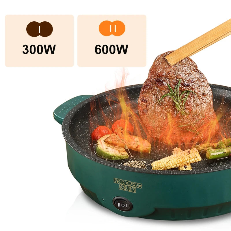 Nonstick Electric Frying Pan – MultiCooker 220V for BBQ & Steak