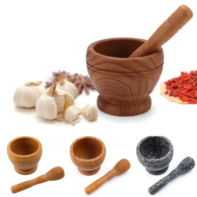 Kitchen Mortar and Pestle – Resin Spice Grinding Bowl