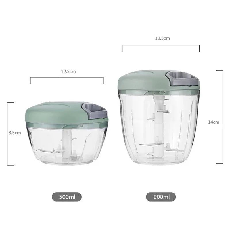 Manual Meat Mincer & Garlic Chopper – 500/900ML