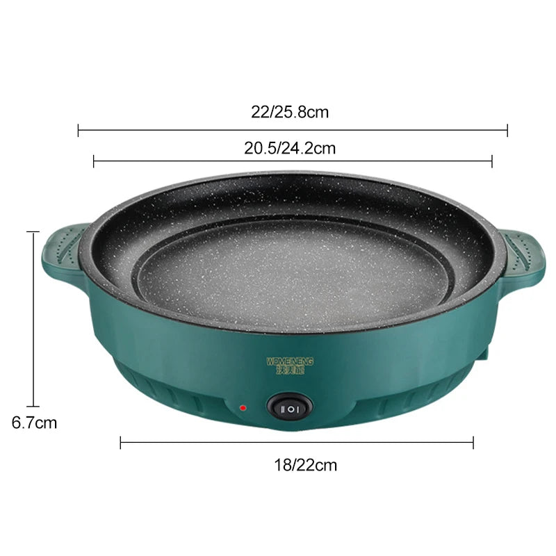 Nonstick Electric Frying Pan – MultiCooker 220V for BBQ & Steak