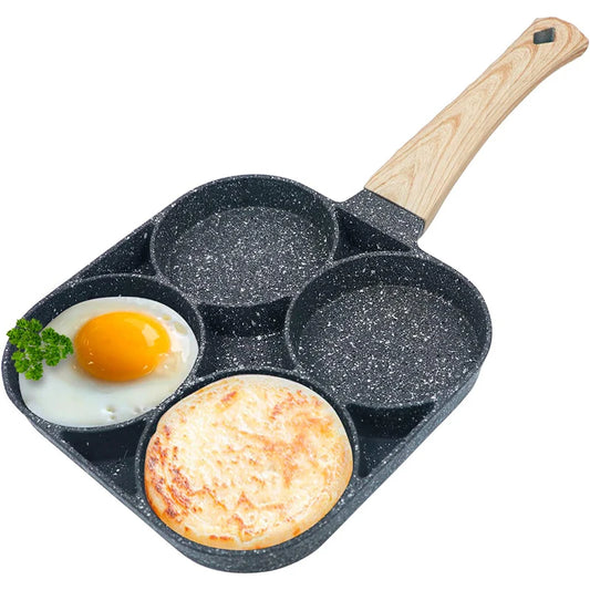 LMETJMA Egg Frying Pan – 4 Cup Nonstick Pancake & Egg Pan