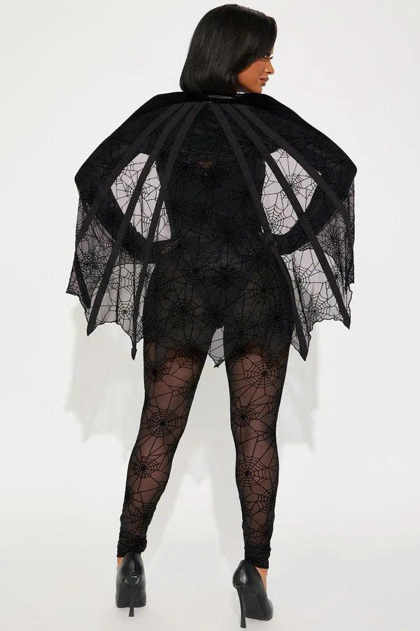 On The Web Spider 4 Piece Costume Set - Black
